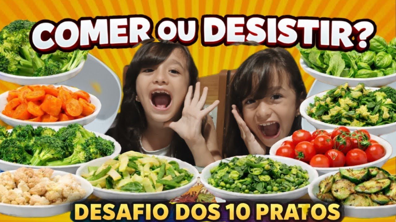 DESAFIO DA COMIDA COM 10 PRATOS que não gostam 