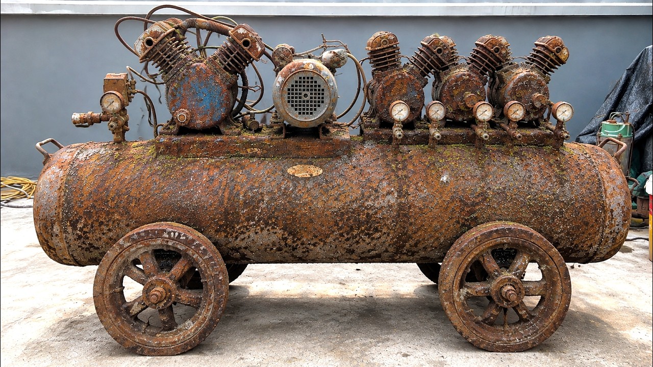 I Revived a 30-Year-Rusted Japanese Air Compressor Engine &mdash; The Result Is Incredible!