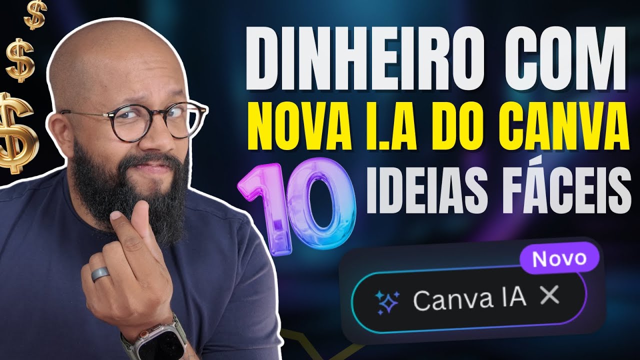 NOVA I.A - 10 Ideias Fáceis p/ Fazer dinheiro ONLINE com a IA do Canva
