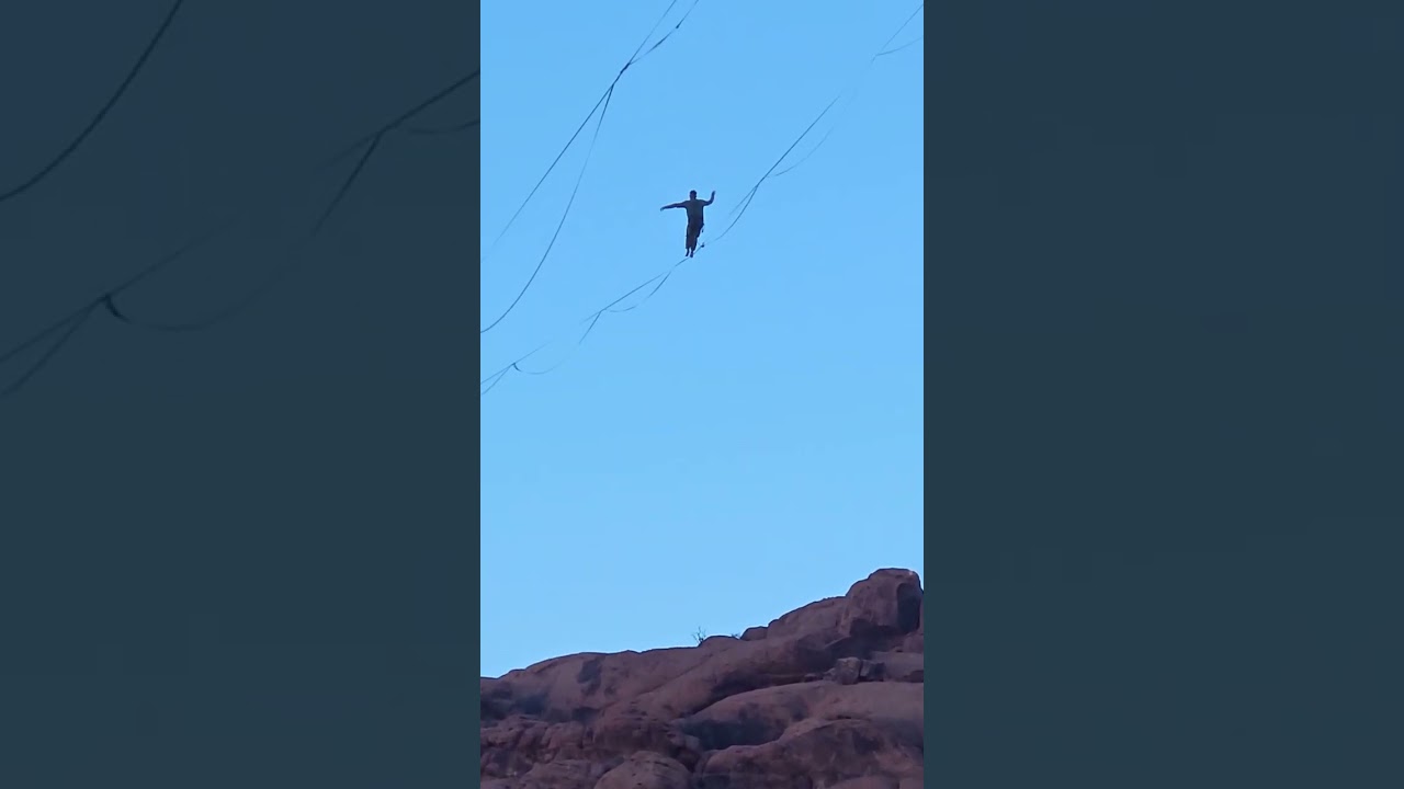 Highline madness in Calico Basin, Las Vegas NV