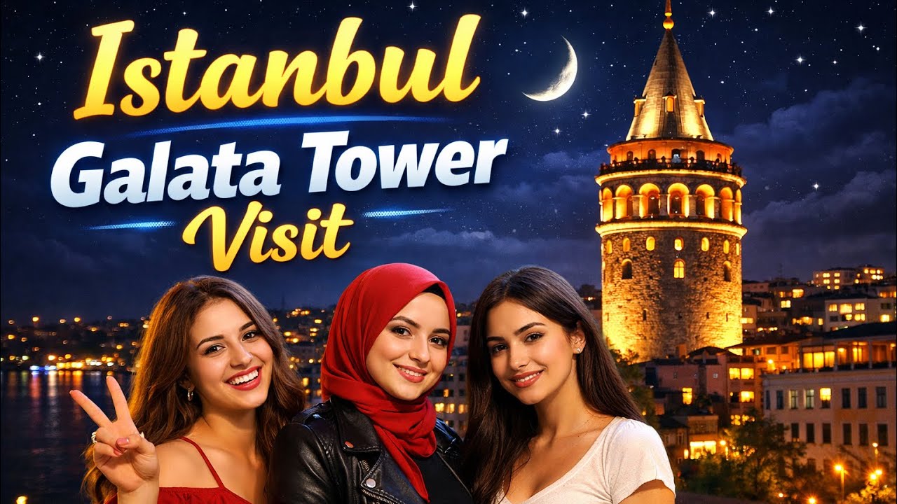 İstanbul Galata tower satreet night beutıful plece enjoy 