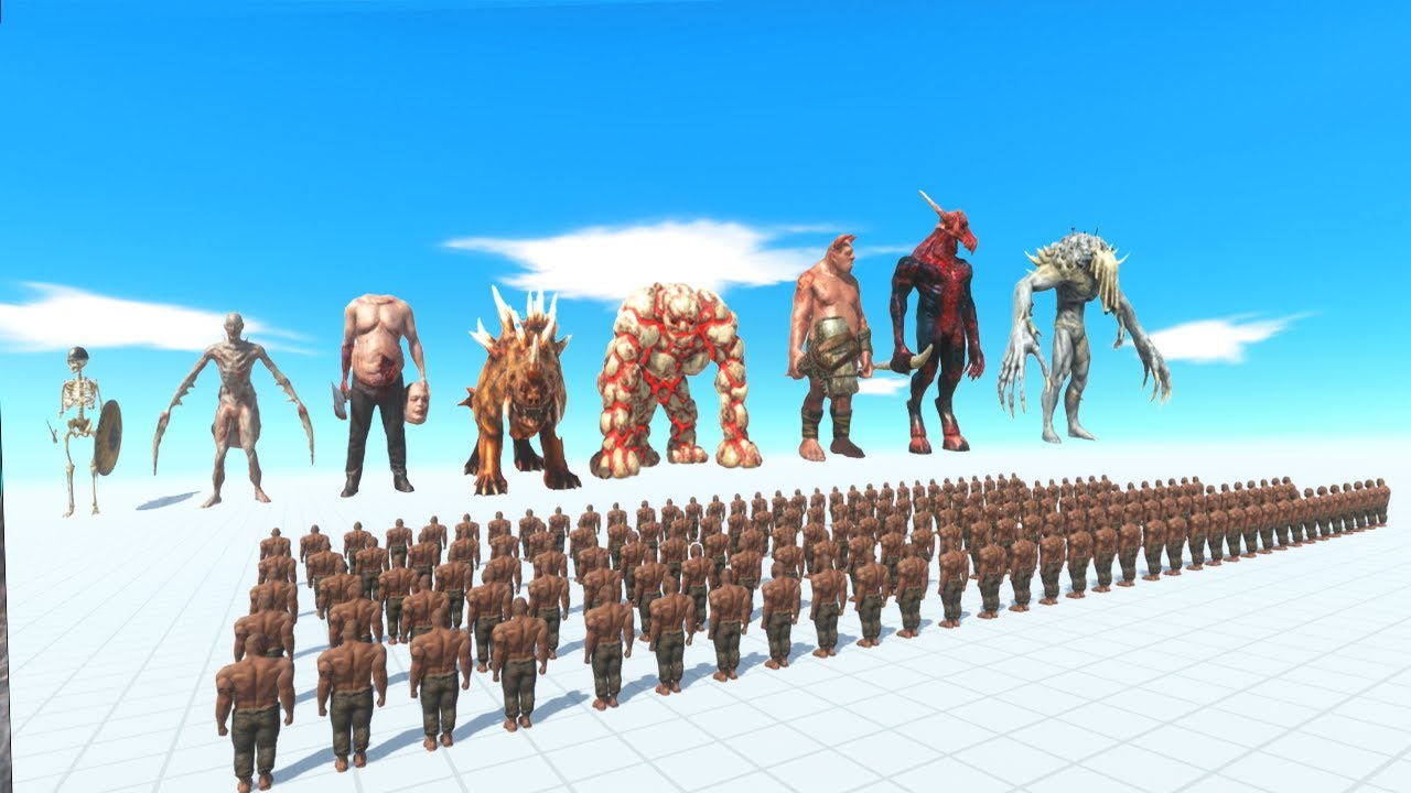 100 MEN vs INFERNALS | ARBS-Animal Revolt Battle Simulator