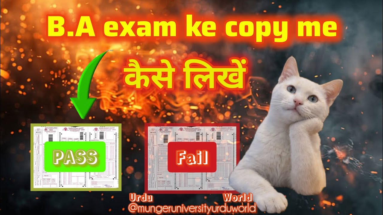 B.A exam me copy kese likhe #mungeruniversityurduworld #ugupdates #exampreparation #exam 