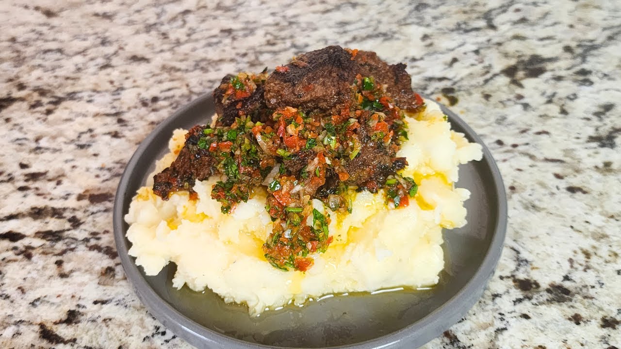Creamy Mashed Potatoes and The Ultimate Beef Chimichurri Sauce