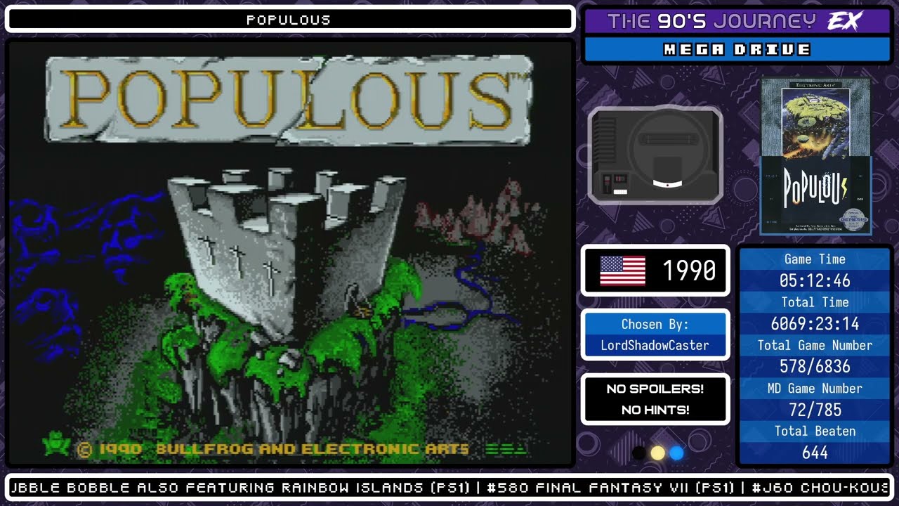 The 90's Journey EX - Game #578: Populous (Part 1, Megadrive)