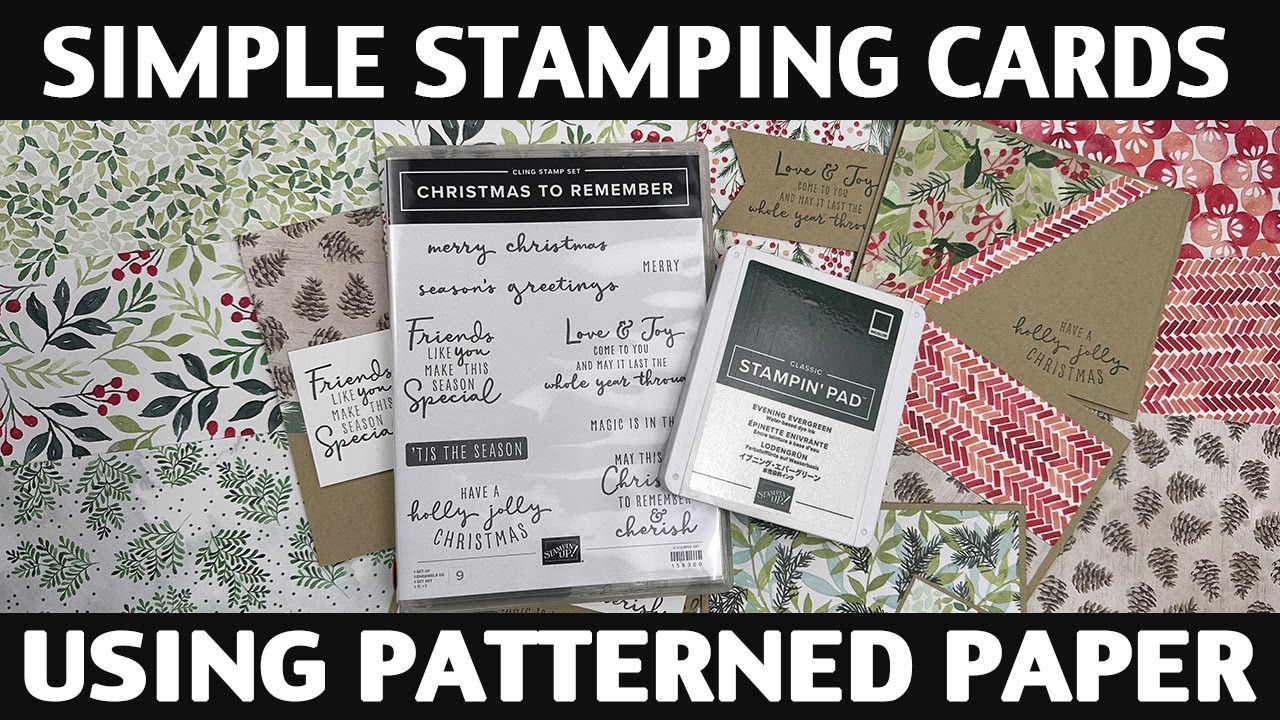 Stamping Jill - Simple Stamping Cards Using Patterned Paper