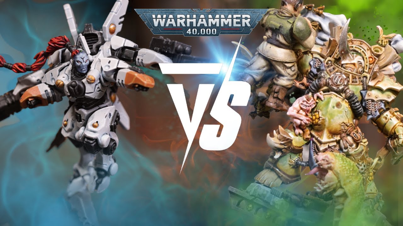 T'au Empire Vs Death Guard: 2000pts Warhammer 40K Battle Report