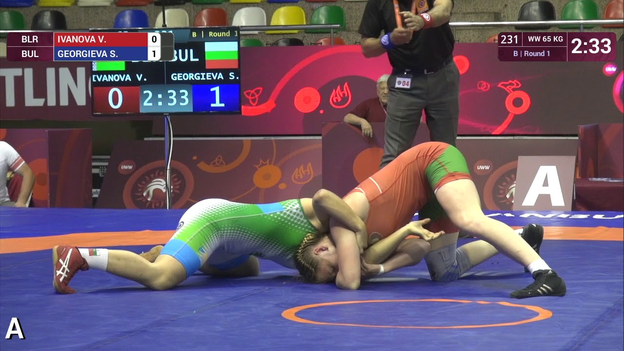 Round 1 WW - 65 kg: V. IVANOVA (BLR) v. S. GEORGIEVA (BUL)