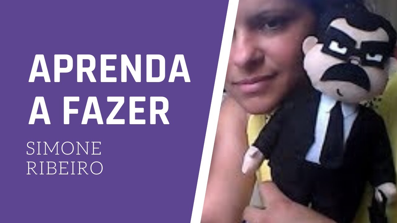 Senhor Barriga feito em feltro por Simone Ribeiro