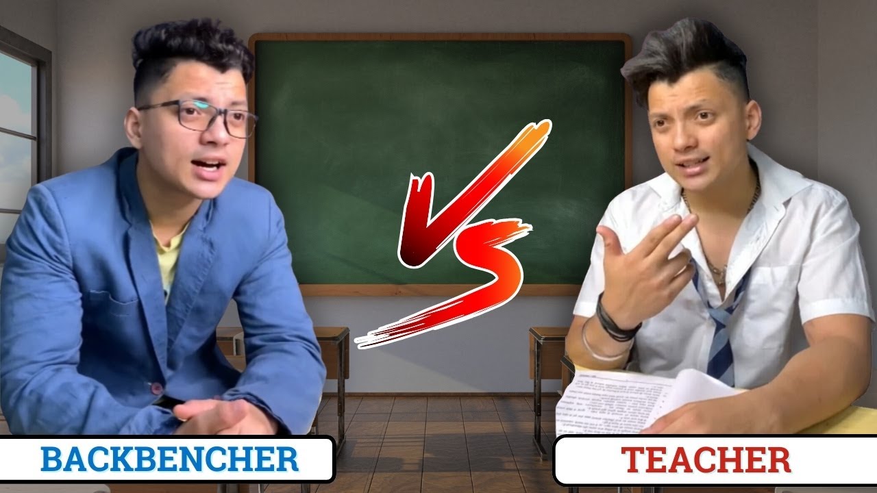 BACKBENCHER😎 VS TEACHER 👨&zwj;🏫 😂@chetanthebackbenchervlogs #chetannn026 #chetanthebackbencher