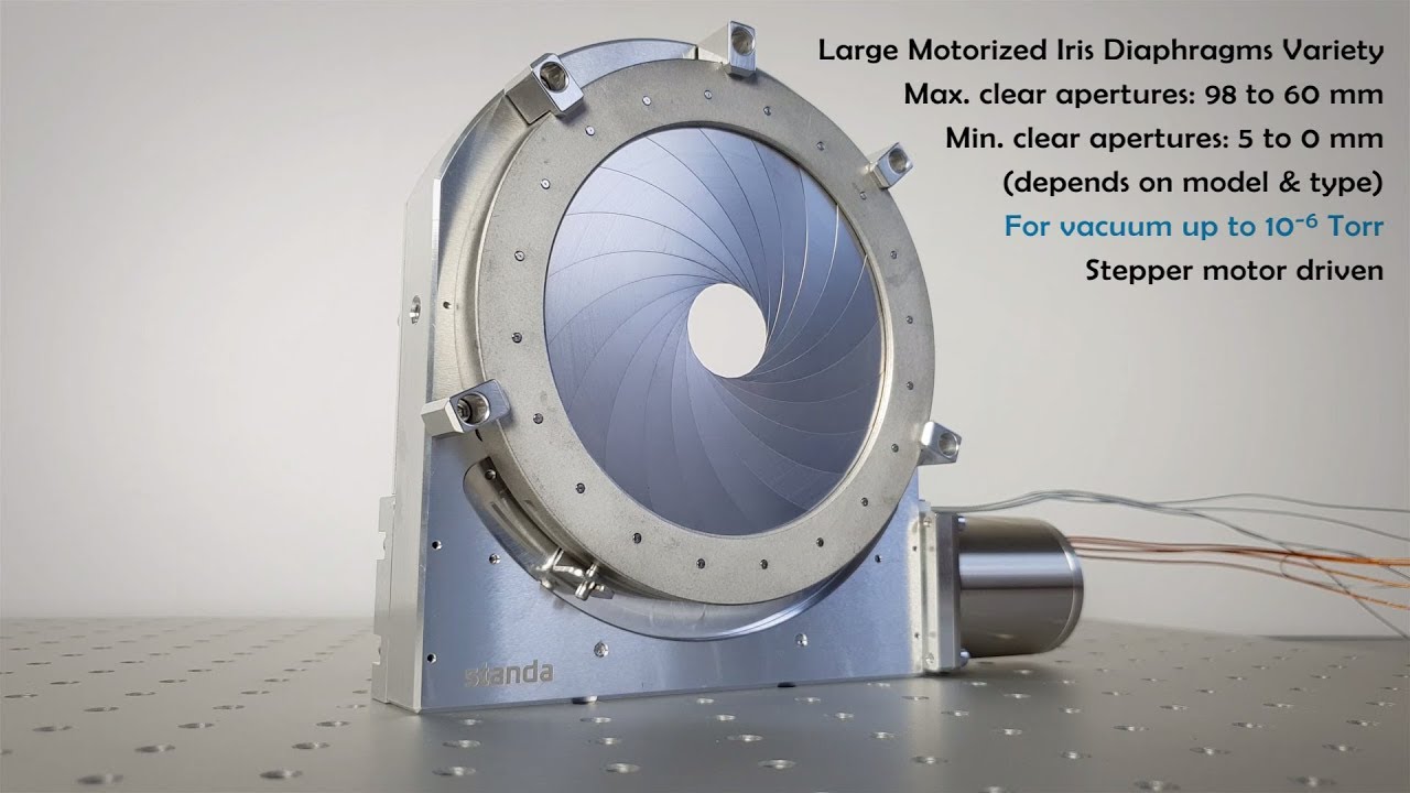 Vacuum Compatible Iris Diaphragms (Motorized)