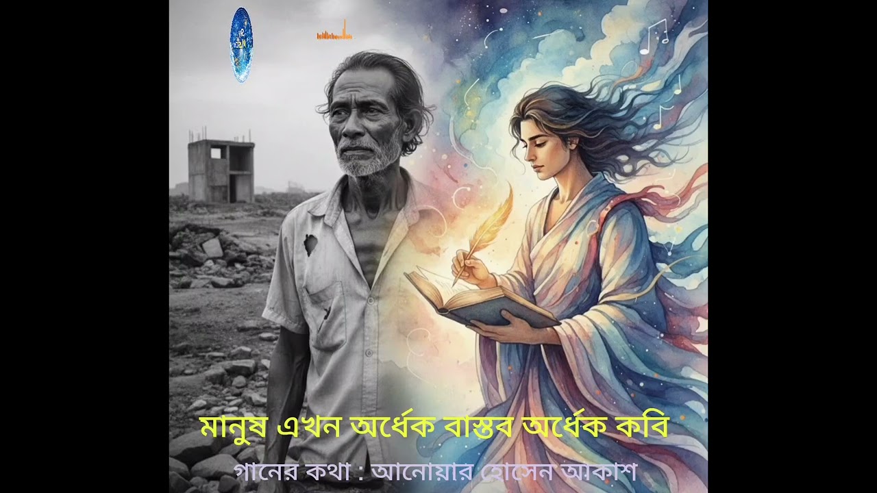 মানুষ এখন অর্ধেক বাস্তব, অর্ধেক কবি | Bangla Song | Official Music Video