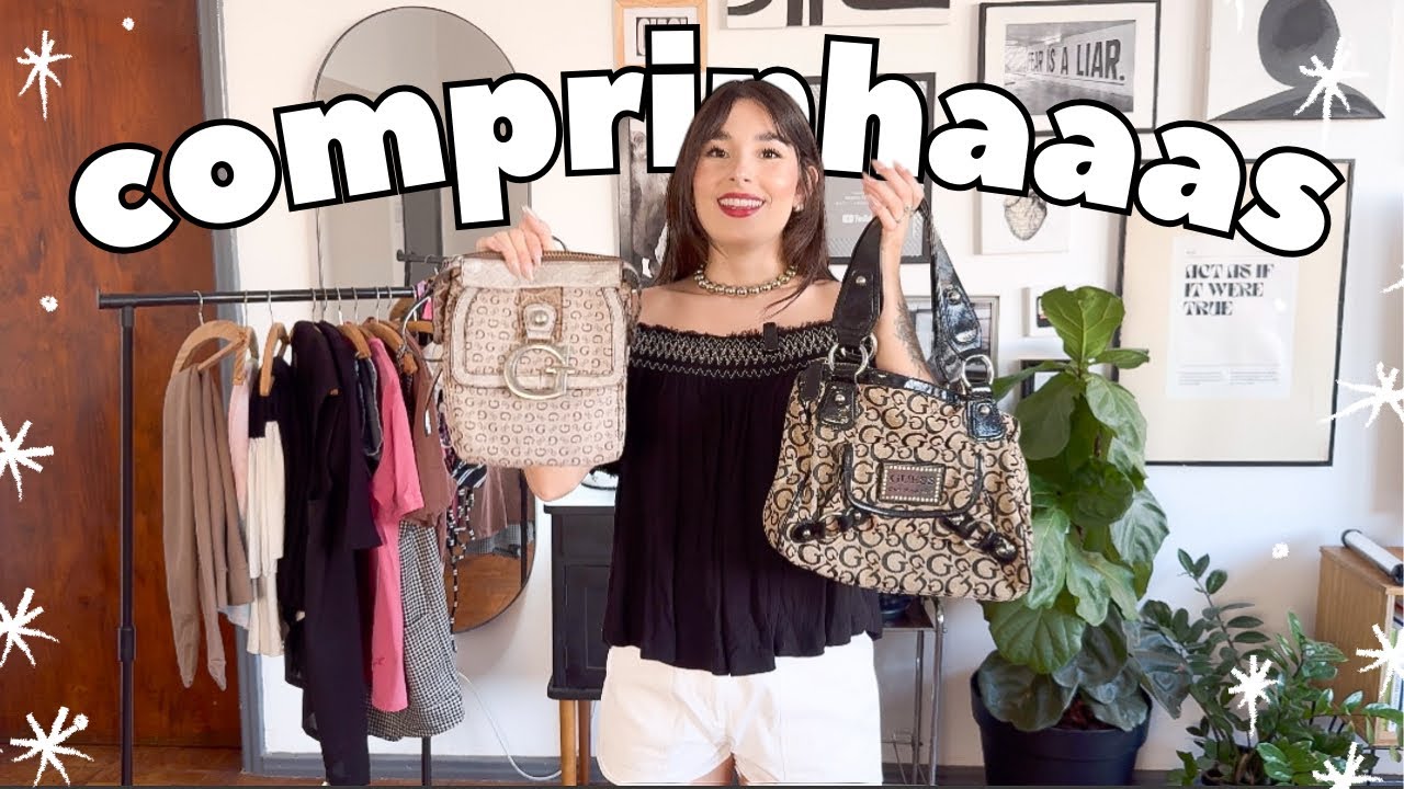 COMPRINHAS DE BRECHÓ | 2 bolsas Guess na mesma semana, shorts da Nike que sempre quis & mais