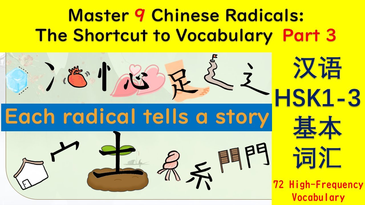 Learn High Frequency Chinese characters faster with radicals Part 3