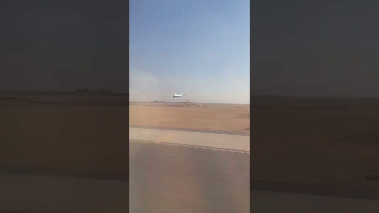 Great Landing View before Took-off Cairo Airport 