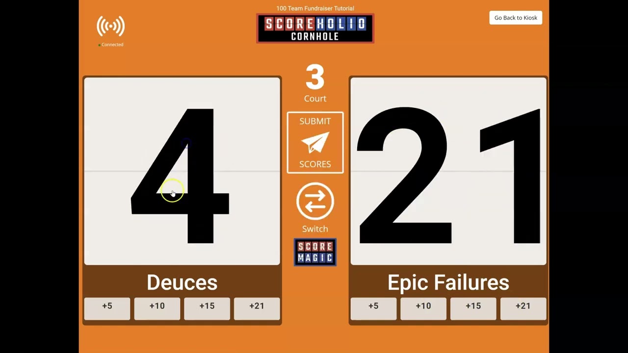 Scoreholio 100 team 4 round robing to split bracket finals