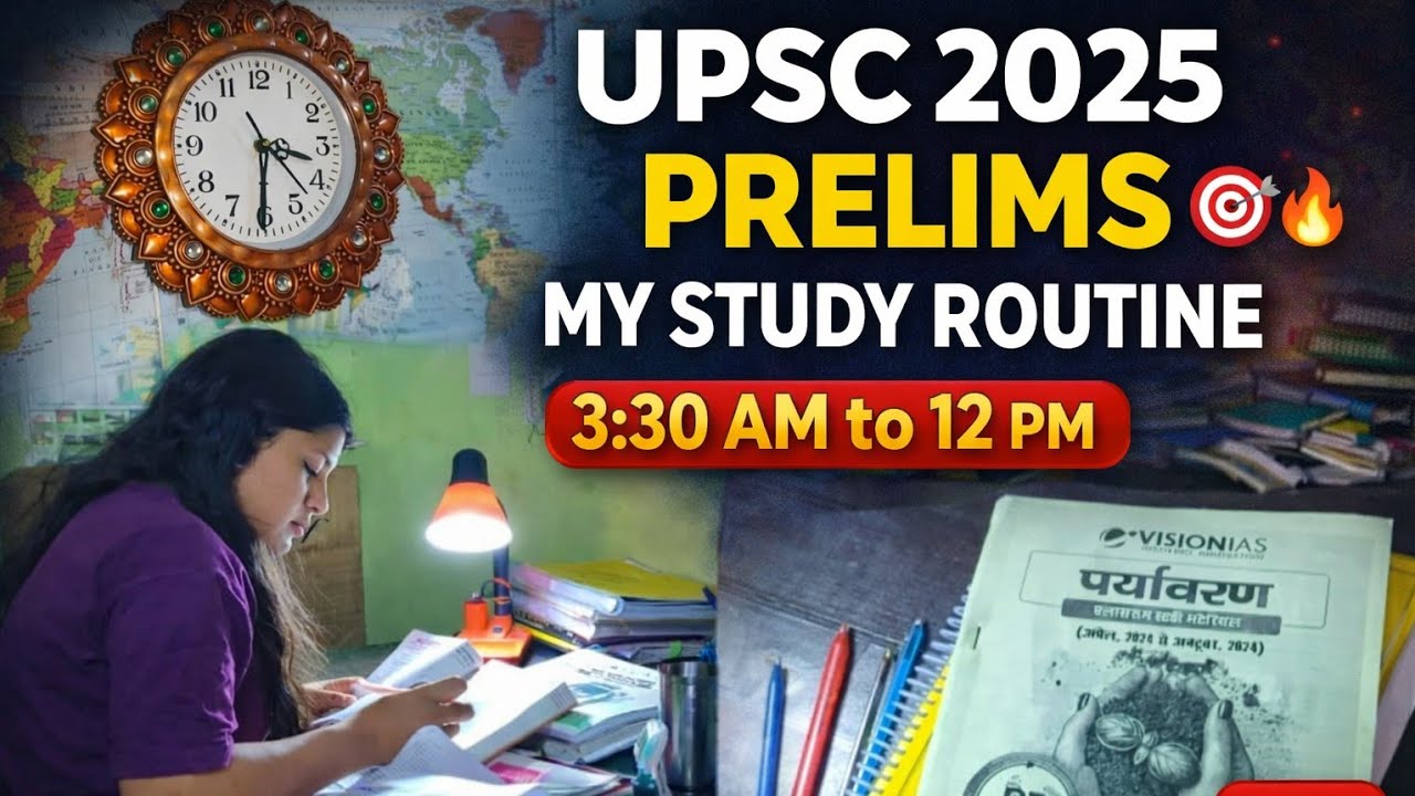 I woke up at 3:30 Am to Study for UPSC 🎯🔥 My Study Routine for upsc🙂📚📚#studyvlog #motivation #upsc