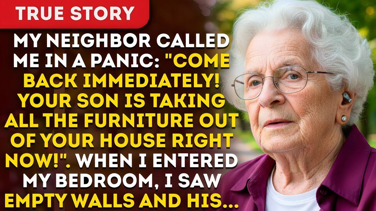 My Neighbor Called Me In A Panic   Come Back Immediately! Your Son Is Taking All The Furniture.