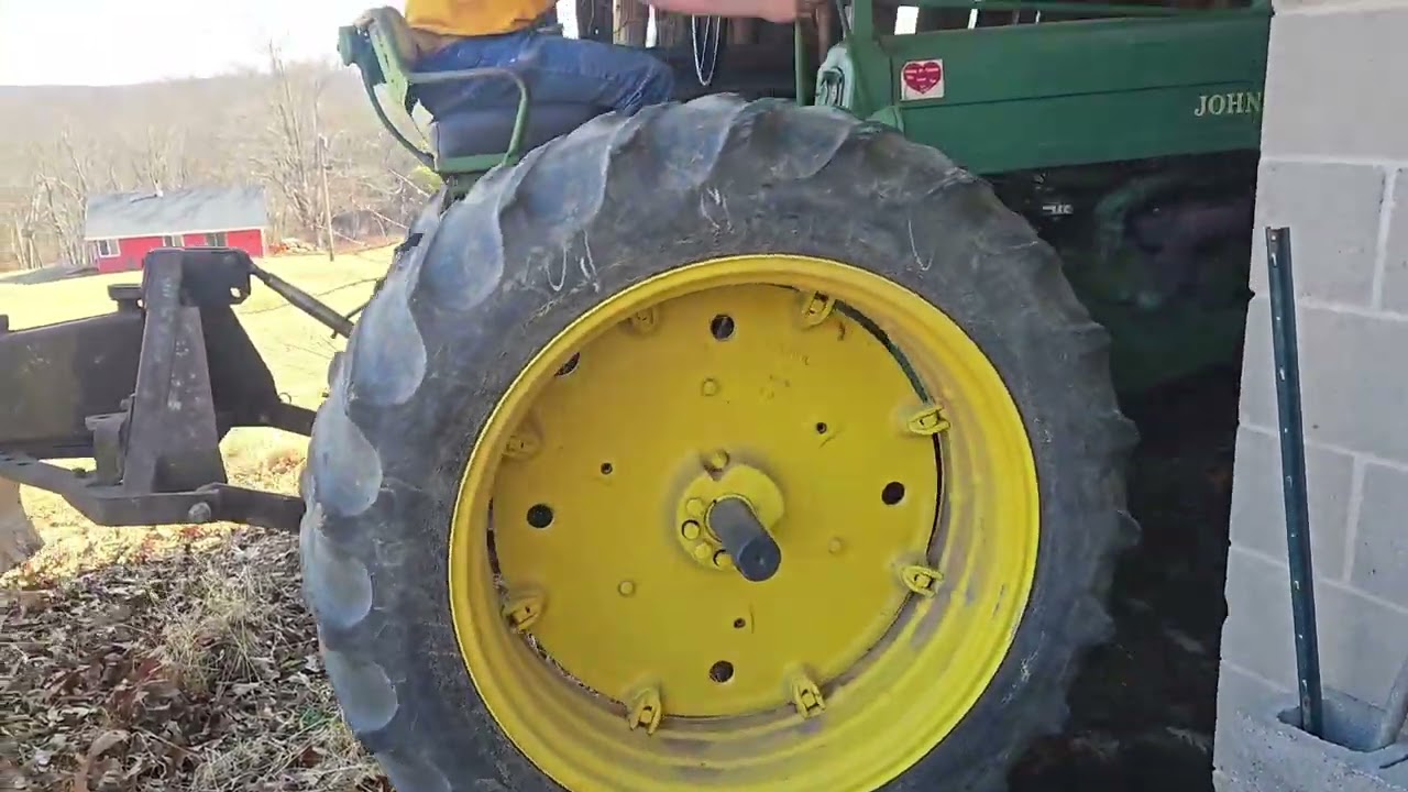 Moving a bat winged brosh hoge with a john deere 60