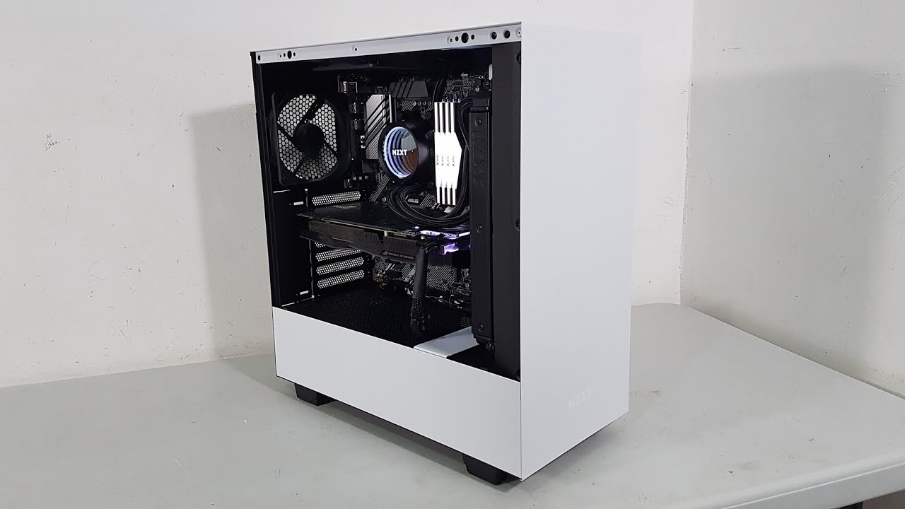 Ensamble de Computadora Gaming con componentes NZXT, gabinete H510 White, Fuente C650 y Kraken X53