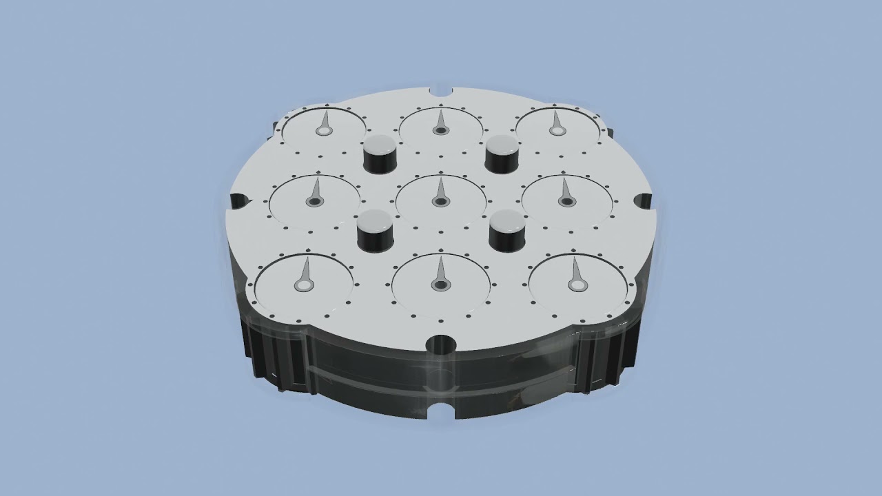 3D Animation of how a Rubik's Clock Works