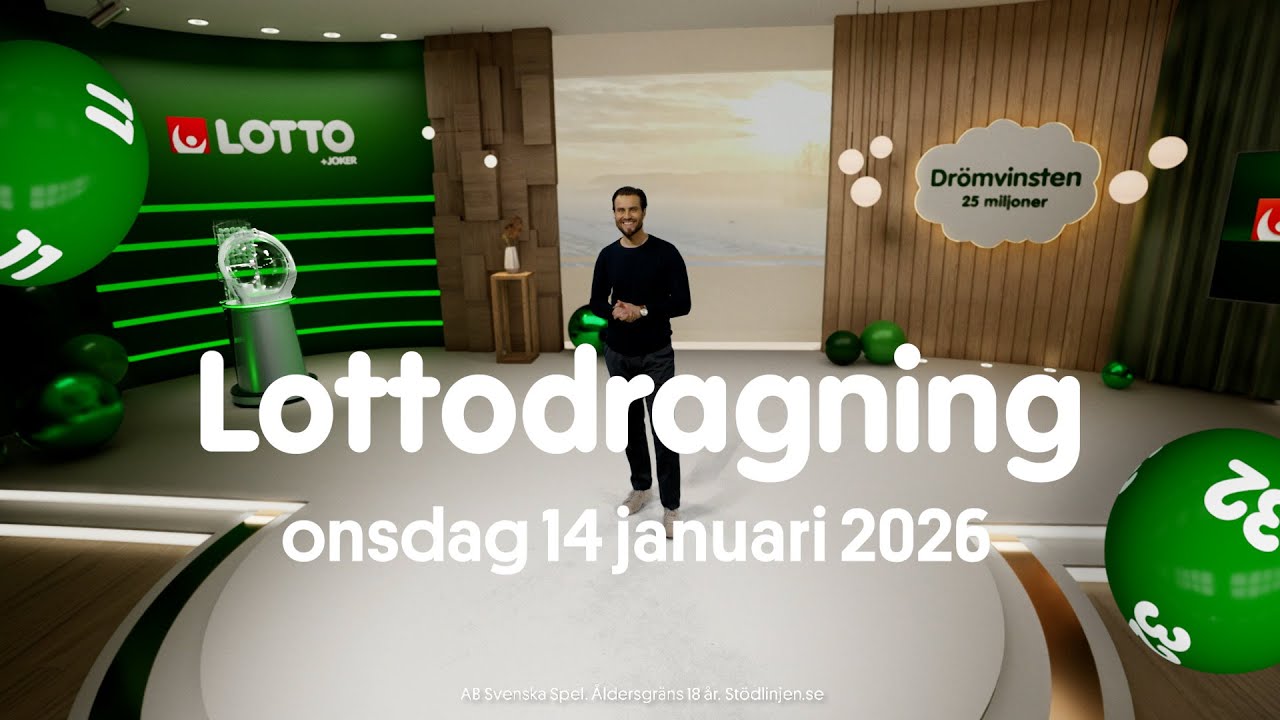 Lotto onsdag 14 januari 2026 | Lottodragningen