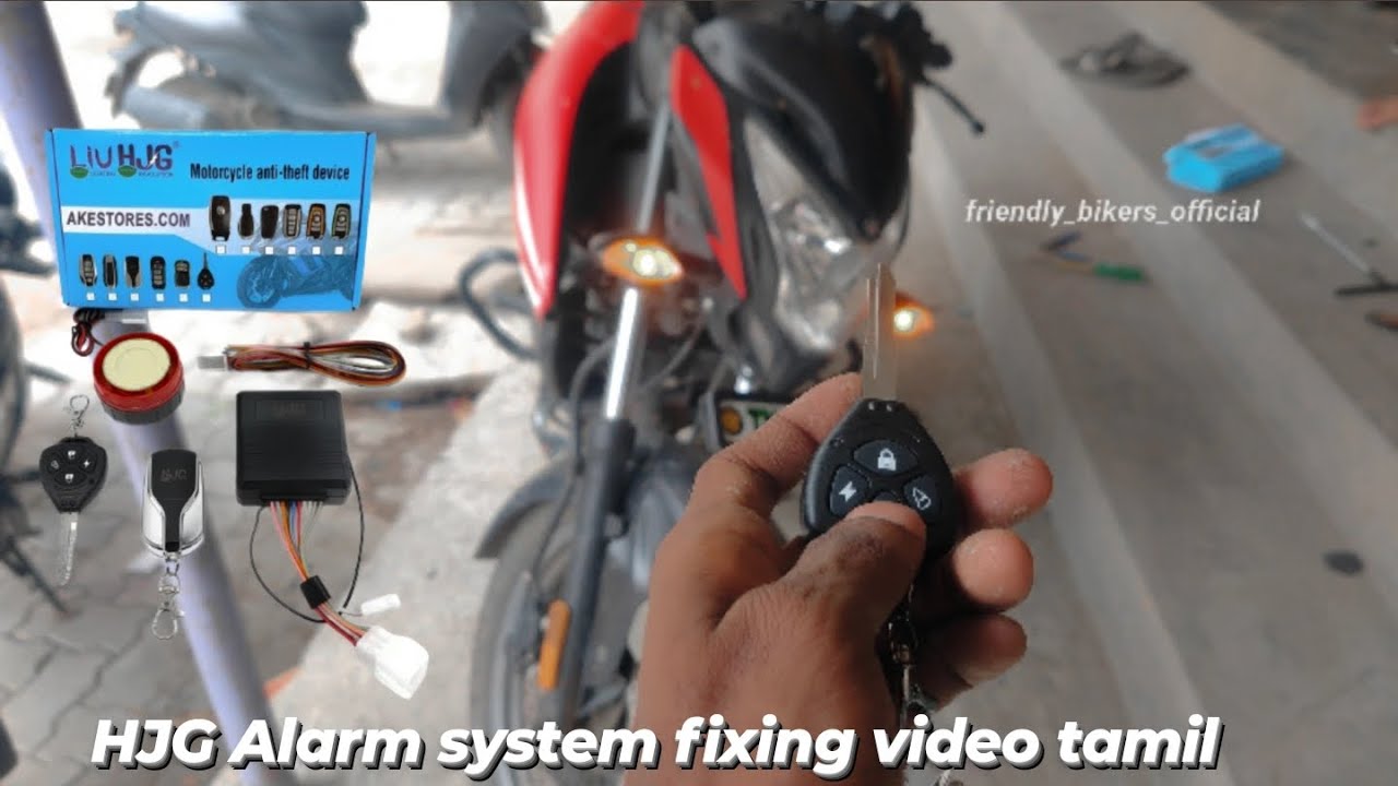 HJG Alaram system | HJG motorcycle anti-theft device | fixed in NS bike #ns200 #bajajns200