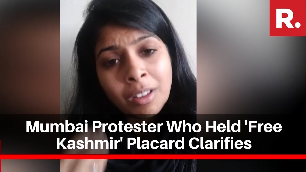 'Was Pointing To Internet Shutdown': Mumbai Protester Who Held 'Free Kashmir' Placard Clarifies