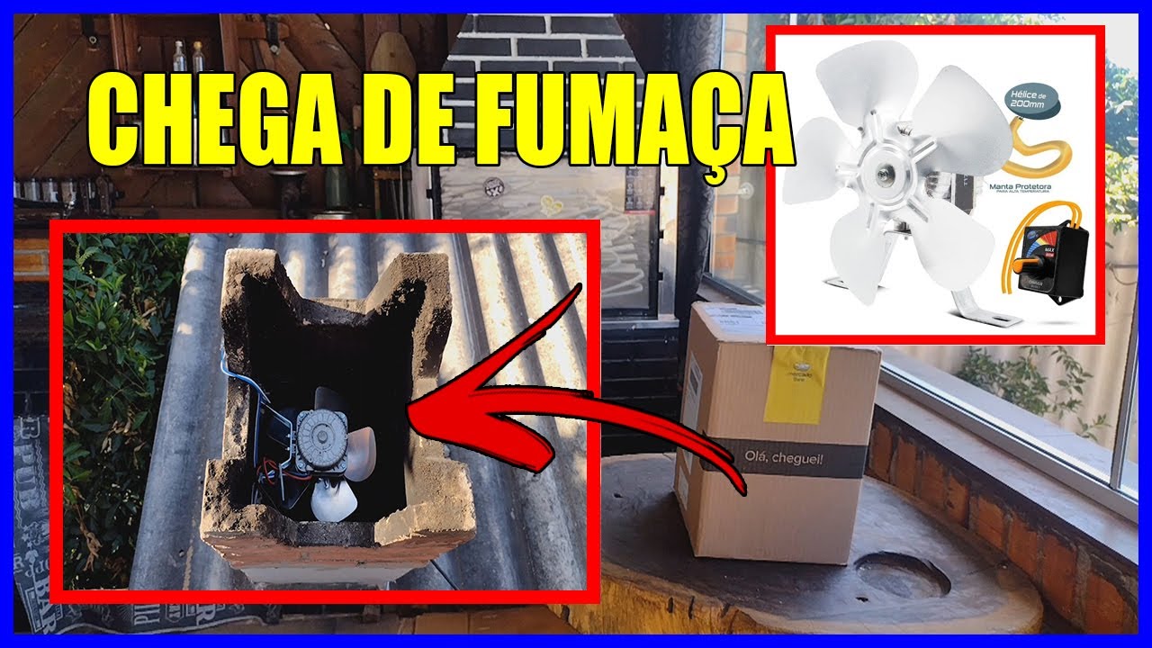 Chega de Fumaça !! Instalação de Exaustor para Churrasqueira + Dimmer  churrasqueira pré-moldada