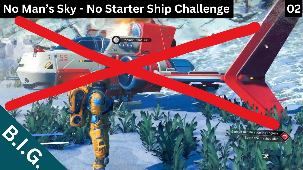 No Man's Sky - No Starter Ship Challenge - Day 02: More buildings and loot but no ship yet