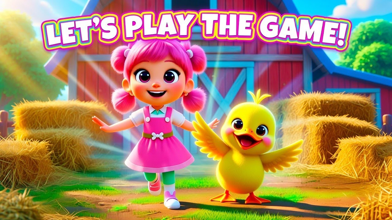 LET'S PLAY THE GAME! 🚜🦆 | Farm Animals Action Song for Kids #Kidssongs