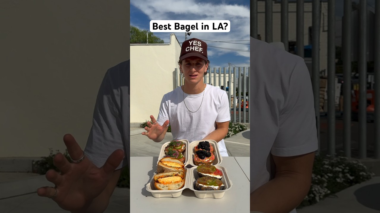 Trying supposedly the best bagel in LA, should I drop PT.2?? #food #foodie #mukbang 📍Layla Bagels