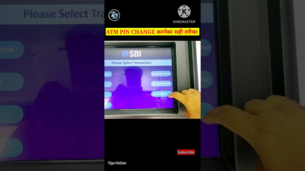 ATM pin kaise change kare | by Tips Online #atm #sbi #shorts #short