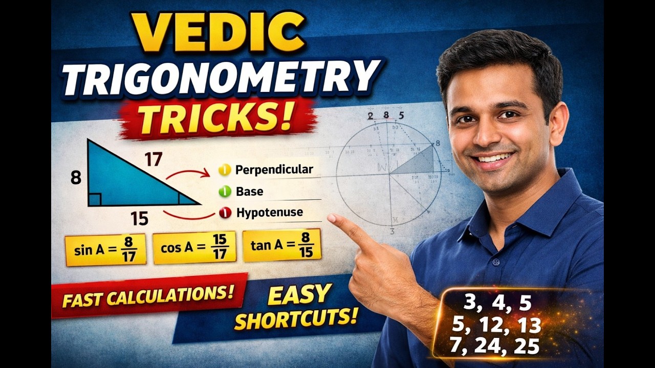 Vedic Trigonometry Tricks | Learn Angles, Triples & Fast Calculations in Minutes