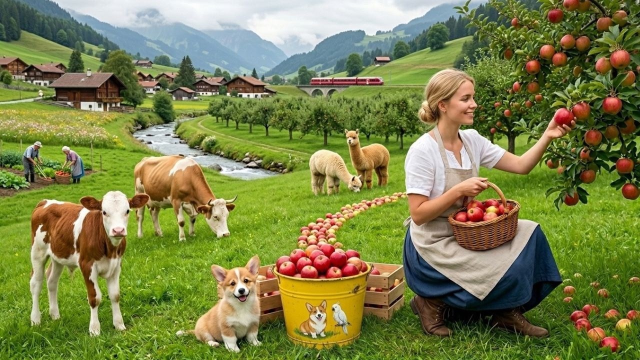 Peaceful Farm Life | Fresh Fruit Harvest, Caring for Animals & Simple Rural Living