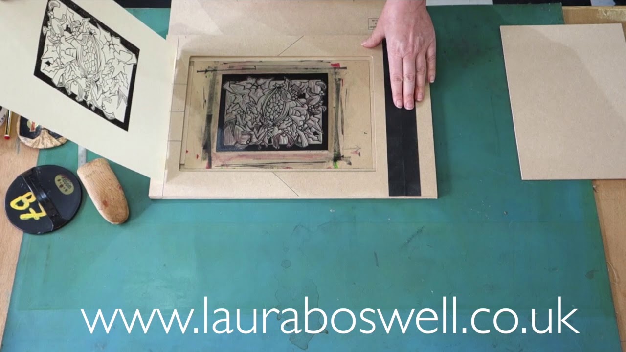 Reduction Lino with Laura Ep 18 , No Press Registration Device for Table Top Printing