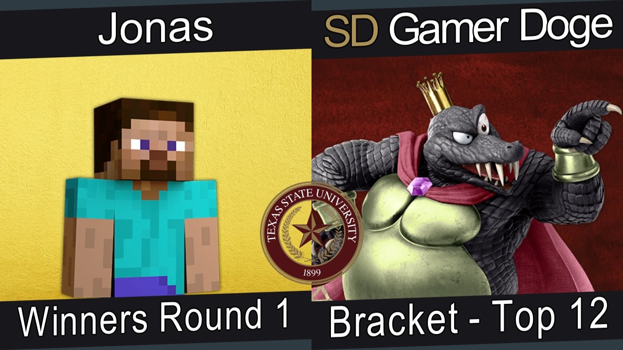 [Smash at George's #75] Bracket - Top 12 - Jonas (Steve) VS SD | Gamer Doge (King K. Rool)