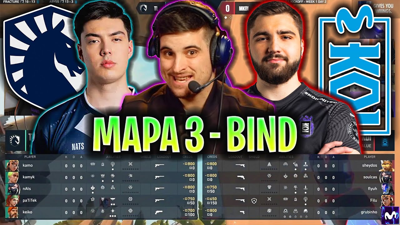 SERGIO CASTEA A KOI EN EL MAPA DECISIVO! | MOVISTAR KOI vs TEAM LIQUID MAPA 3 BIND VCT EMEA 2025