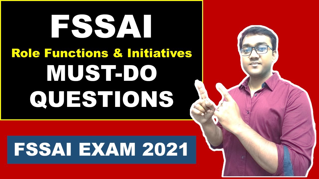 Must Do Questions of FSSAI Role Functions and Initiatives || Nishant eAcademy