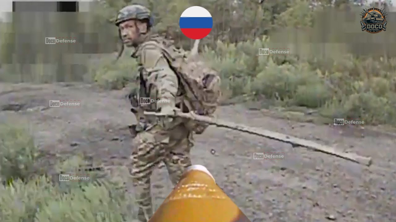 Ukrainian FPV Drone Targets Lone Russian Soldier In Fierce Battlefield