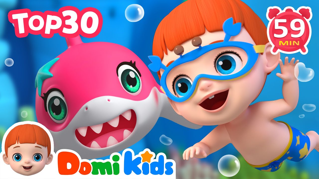 Baby Shark Doo Doo Doo🐟️🐟️🐟️ & More| #babyshark  Dance | Nursery Rhymes | Animal Songs | Domikids