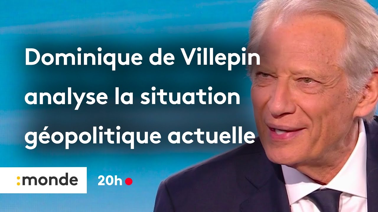 Iran/Israël, présidentielle 2027... Dominique de Villepin est l'invité du 20h