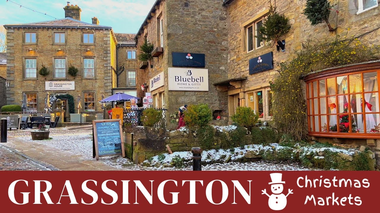 GRASSINGTON | Christmas Markets | a festive walk around a frosty North Yorkshire village