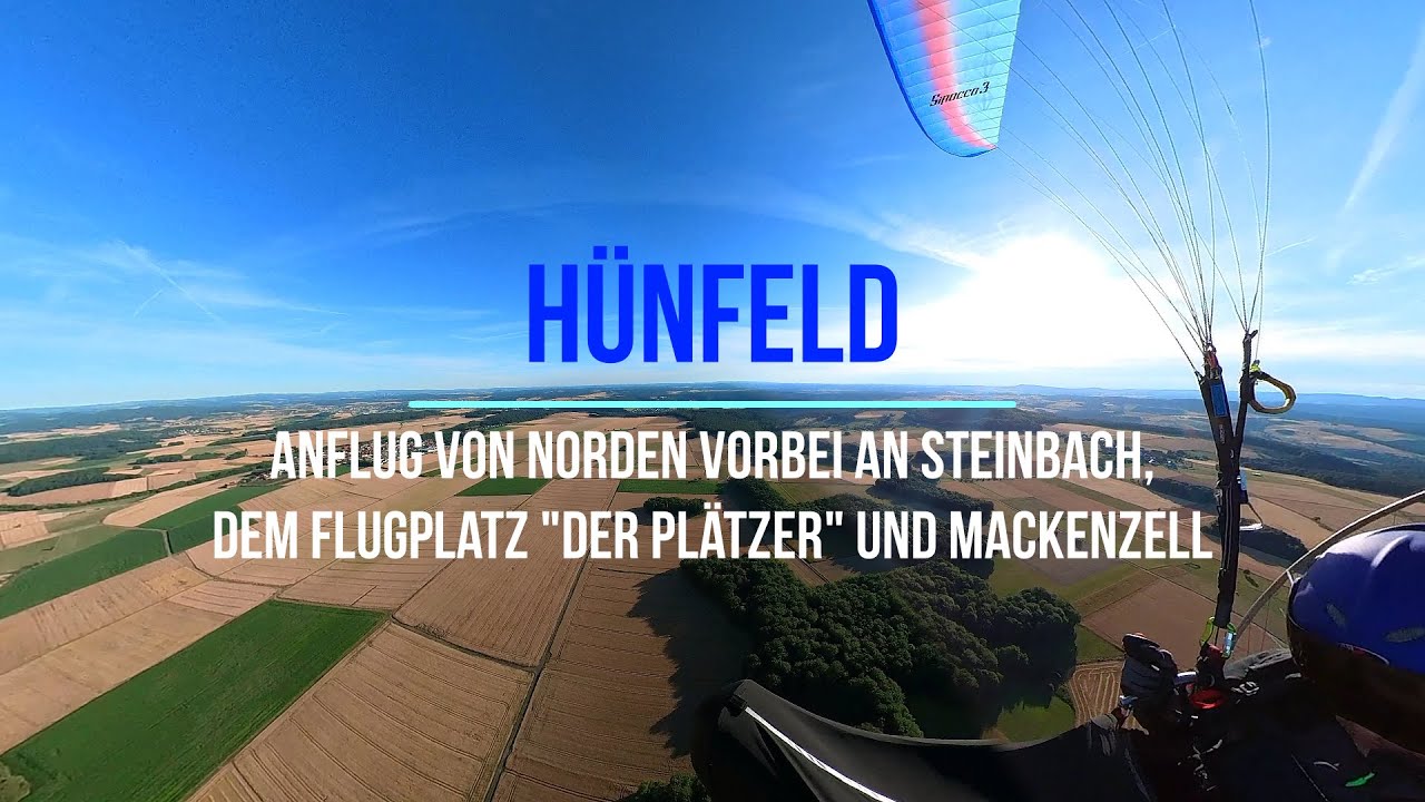 Hünfeld - Anflug von Norden über Steinbach, dem 