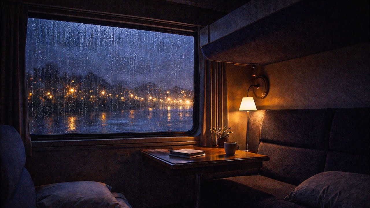 Rainy Night Train Cabin 🌧️ | Calm Night Lofi Mix 10