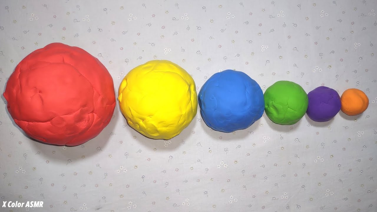 🔥 ASMR Clay Color Mixing 🌈 6 Colors Super Satisfying Relaxing Video