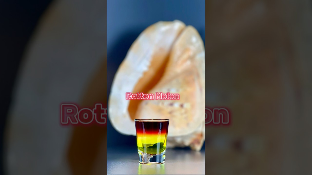 Rotten Melon Shot (a delicious layered shot of my own creation) Recipe in the comments #drinks