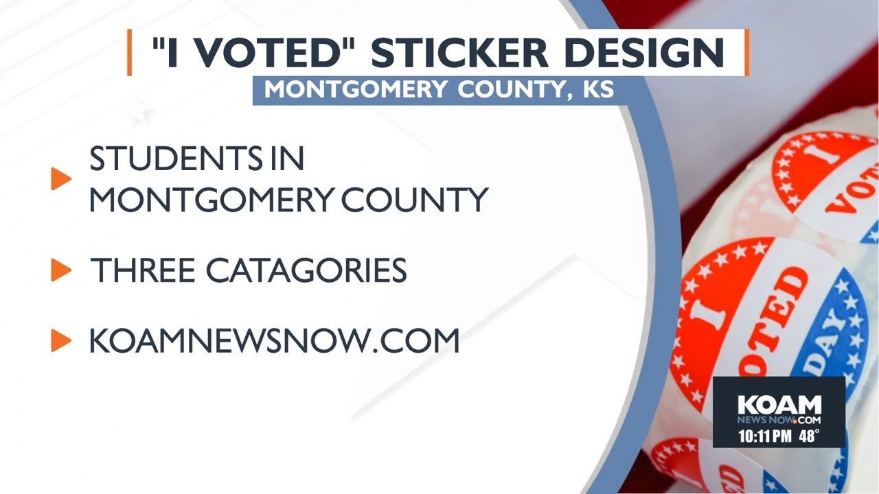 I Voted sticker design contest in Montgomery County, KS