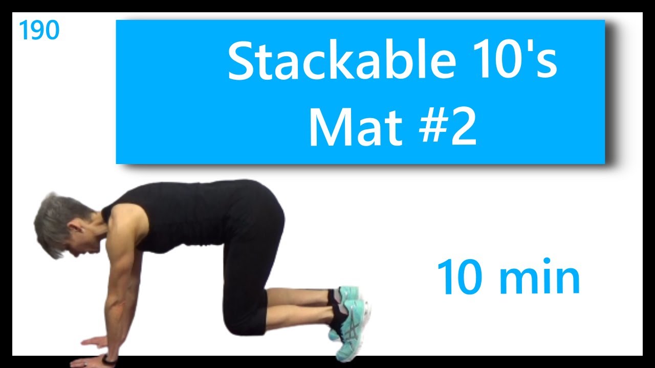 Stackable 10's Mat #2: 10 Minute Pilates Style Workout/Exercises for the Core (abs/back/hips/glutes)