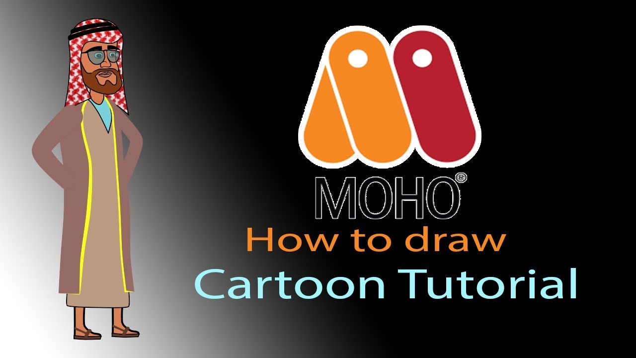 1- كيف ترسم زي غربي في موهو  How to draw an Arab costume in Moho